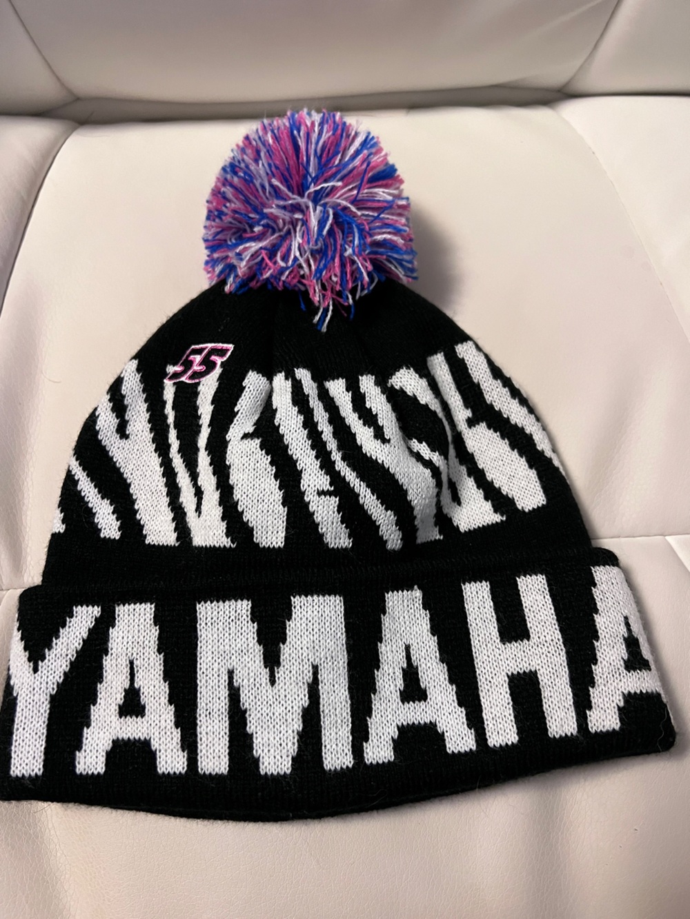 Yamaha Wild-things Collection Zebra Knit Pom Beanie
